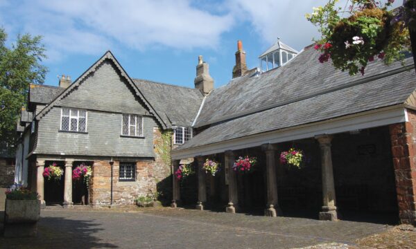 Photograph showing the outside of The Guildhall in Totnes