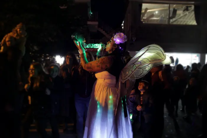 Totnes Christmas Lights Switch On Bubble Fairy