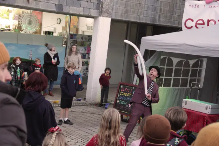 Totnes Christmas Lights Switch On Jester